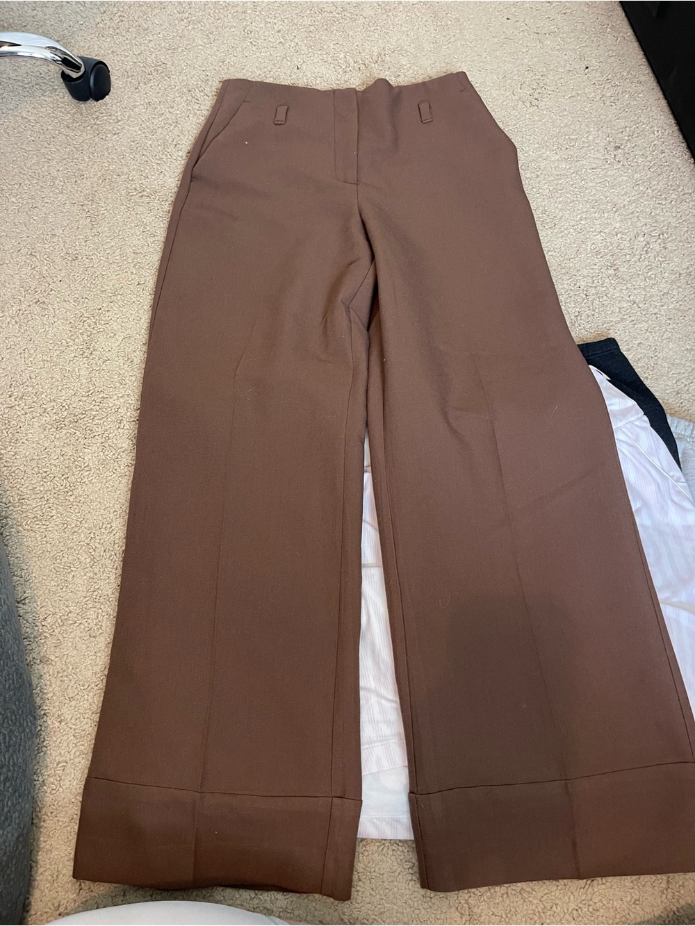 Zara Women’s Brown Wide-Leg Dress Pants